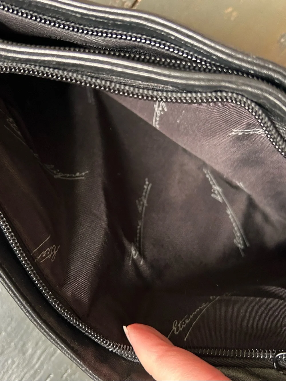 Vintage Black‎ 1980’s Etienne Aigner Leather Purse - No Strap